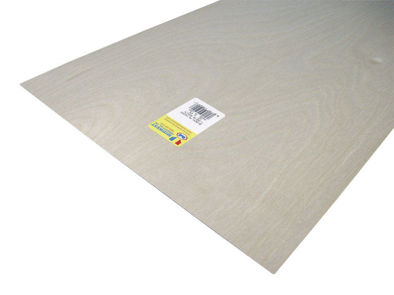 SAUNDERS MIDWEST LLC, Midwest Products 12 in. W x 24 in. L x 1/32 in. Plywood (Pack of 6)