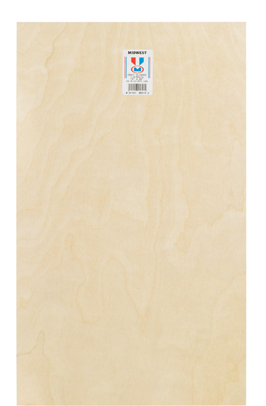 SAUNDERS MIDWEST LLC, Midwest Products 12 in. W x 24 in. L x 1/4 in. Plywood (Pack of 6)