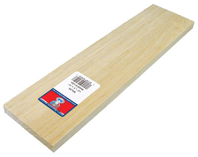 SAUNDERS MIDWEST LLC, Midwest Products 3 in. W x 3 ft. L x 1/16 in. Balsawood Sheet #2/BTR Premium Grade (Pack of 20)