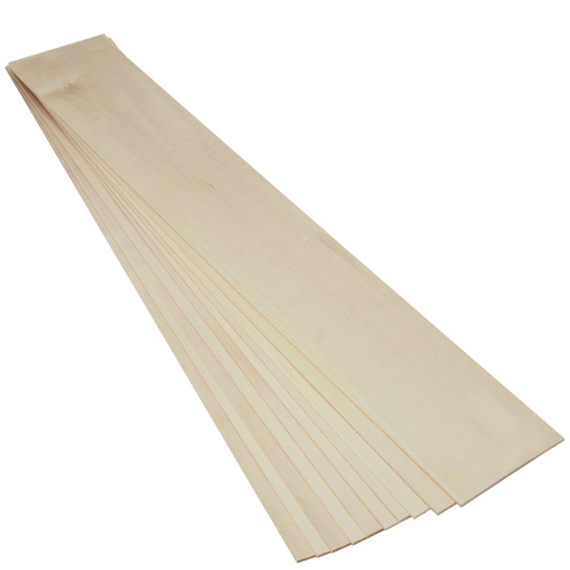 SAUNDERS MIDWEST LLC, Midwest Products 4 in. W x 3 ft. L x 1/16 in. Basswood Sheet #2/BTR Premium Grade (Pack of 10)