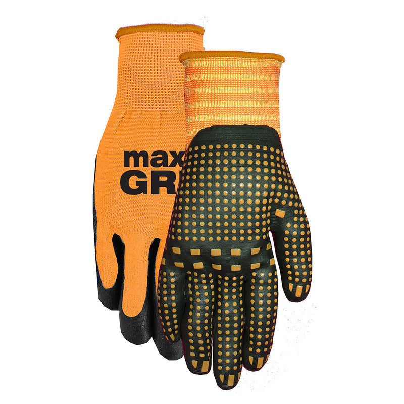 MIDWEST QUALITY GLOVES INC, Midwest Quality Gloves One Size Fits All Black/Orange Grip Gloves (Pack of 6)