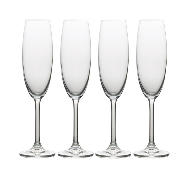 LIFETIME BRANDS CORPORATION, Mikasa Clear Lead Free Crystal Dishwasher Safe Champagne Flute Glass 8 oz.