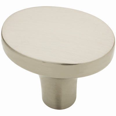 Liberty, Mila Cabinet Knob, Oval, Brushed Satin Nickel, 1-1/4-In.