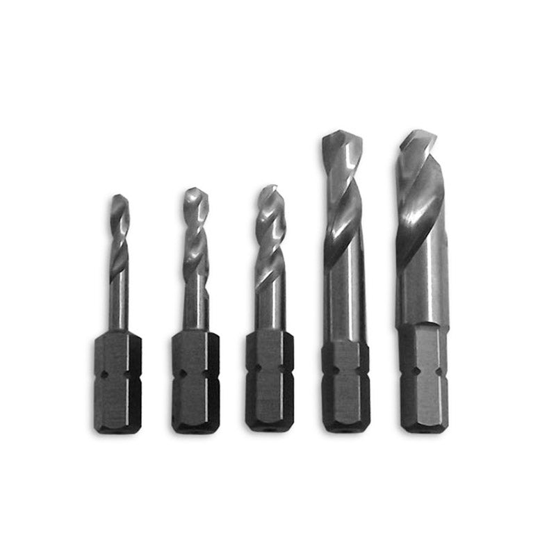 MILESCRAFT INC, Milescraft StubbyBit High Speed Steel Hex Stubby Drill Bit Set 1/4 Dia. in. Shank