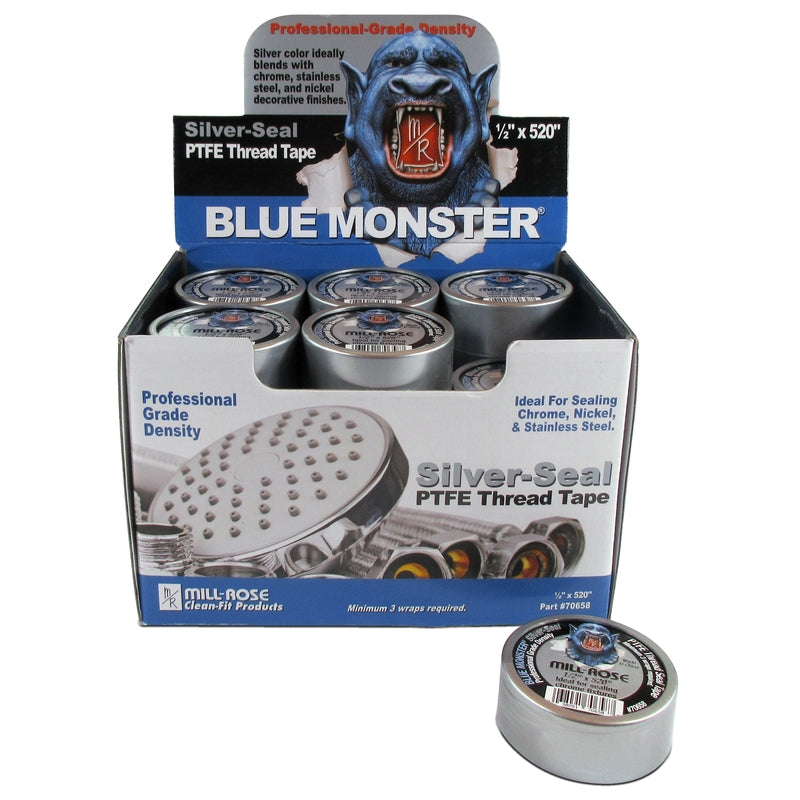 MILL ROSE COMPANY, Mill Rose Blue Monster Silver 520 in. L x 1/2 in. W Thread Seal Tape (Pack of 30)