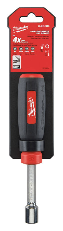Milwaukee, Milwaukee  1/2 in. SAE  Hollow Shaft Nut Driver  7 in. L 1 pc.