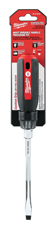 Milwaukee Electric Tool Corp, Milwaukee  5/16 in.  x 6 in. L Slotted  Cushion Grip  Screwdriver  1 pc.