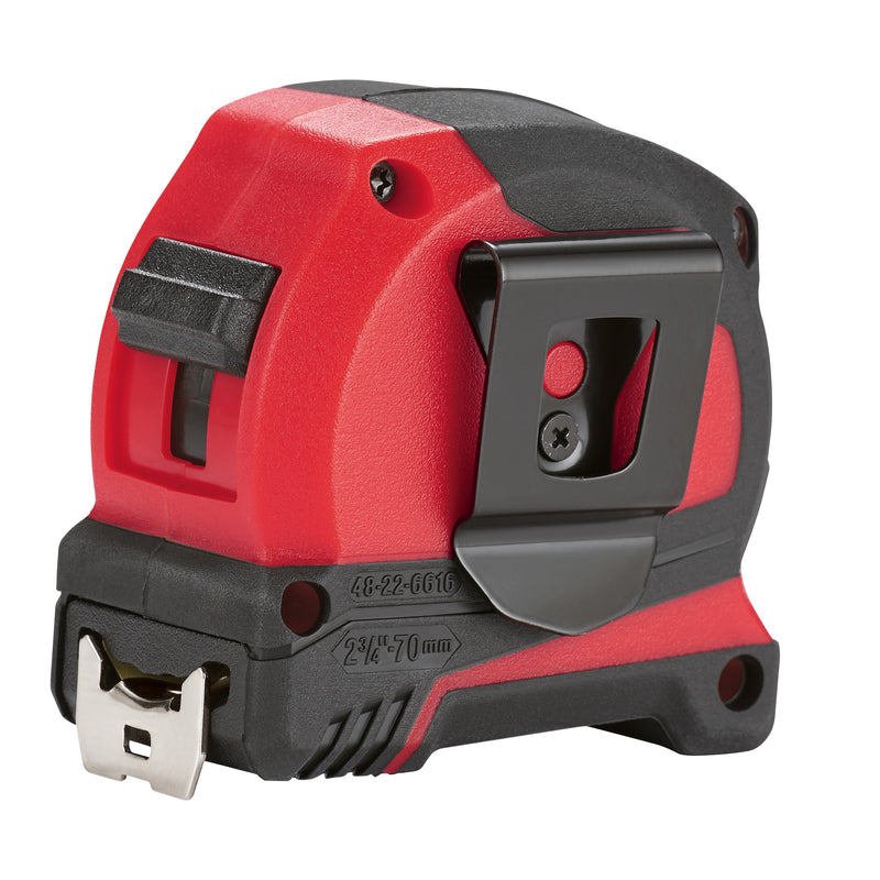 Milwaukee Electric Tool Corp, Milwaukee Black/Red Plastic SAE Compact Tape Measure 16 L ft. x 1.6 W in.
