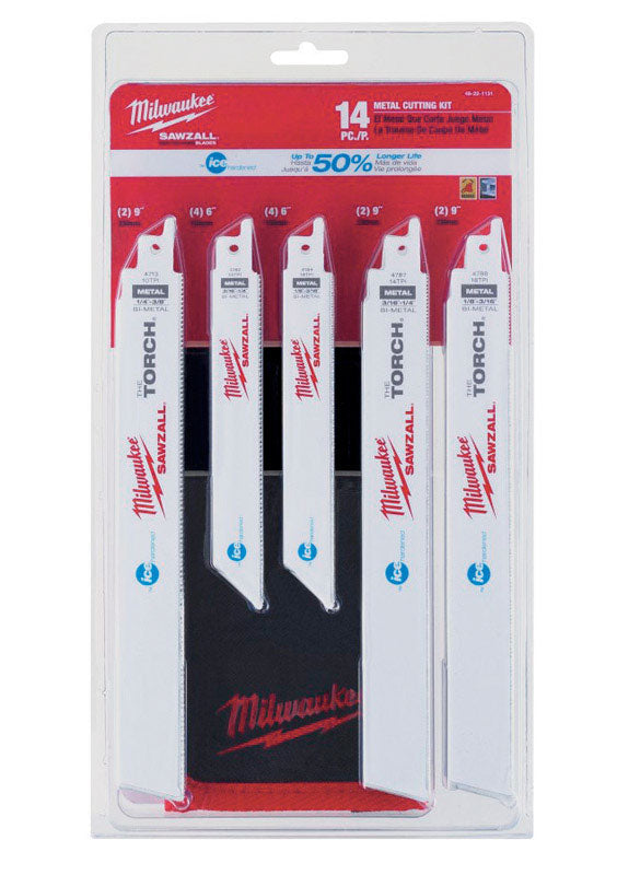 Milwaukee, Milwaukee Blade Kit 14 Piece 6 " 14 Tpi Pouch