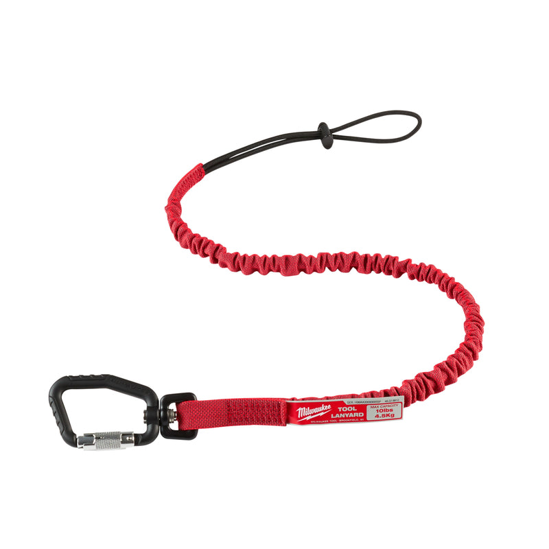 Milwaukee Electric Tool Corp, Milwaukee  Nylon/Stainless Steel  Red  Locking Tool Lanyard  1 pk