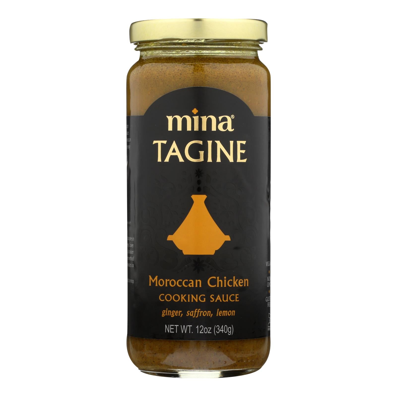Mina, Mina's Moroccan Tagine Chicken Cooking Sauce  - Case of 6 - 12 OZ (Pack of 6)