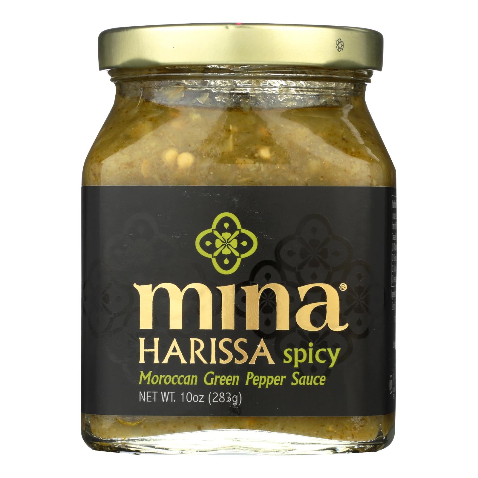 Mina, Mina's Spicy Green Harissa Sauce  - Case of 12 - 10 OZ (Pack of 12)