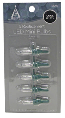 Inliten Llc-Import, Mini Christmas Lights LED Replacement Bulb, Cool White, 5-Pk.