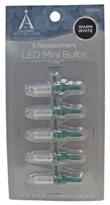 Inliten Llc-Import, Mini Christmas Lights LED Replacement Bulb, Warm White, 5-Pk.