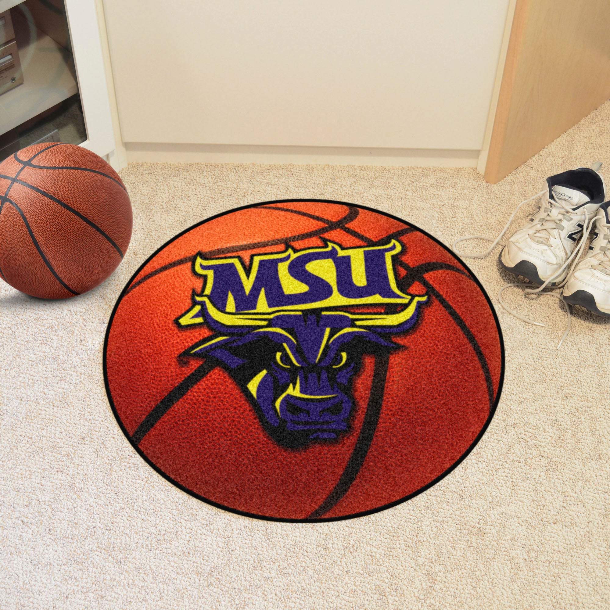 FANMATS, Minnesota State University - Mankato Basketball Rug - 27in. Diameter