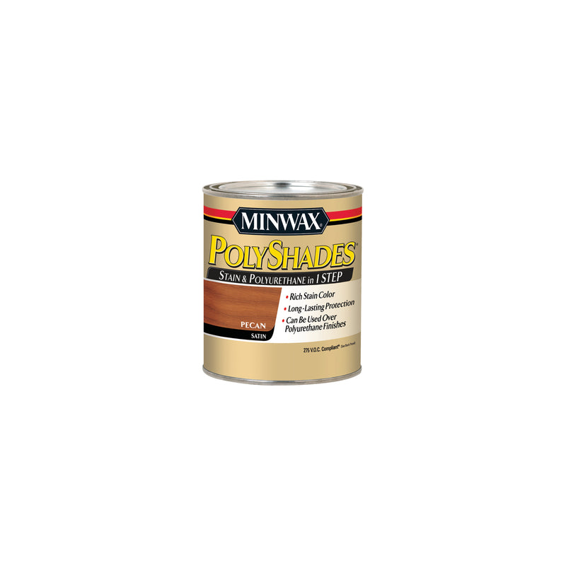 MINWAX, Minwax 21940 1/2 Pint Antique Walnut Polyshades┬« Satin Wood Stain