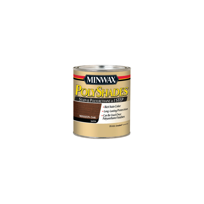 MINWAX, Minwax 21985 1/2 Pint Mission Oak Polyshades┬« Satin Wood Stain
