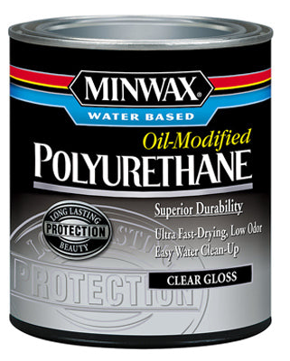 MINWAX, Minwax 23015 1/2 Pint Gloss Minwax Water Based Polyurethane (Pack of 4)