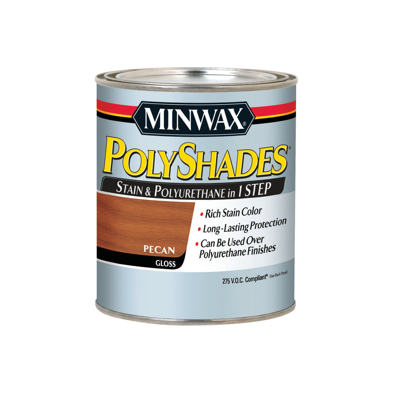 MINWAX, Minwax 61720 1 Quart Pecan Polyshades® Gloss Wood Stain (Case of 4)