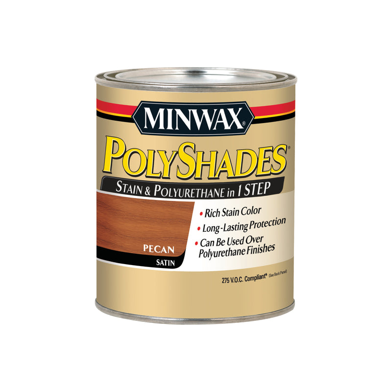 MINWAX, Minwax 61920 1 Quart Pecan Polyshades Satin Wood Stain (Case of 4)