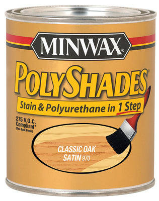 MINWAX, Minwax 61970 1 Quart Classic Oak Polyshades® Satin Wood Stain (Case of 4)