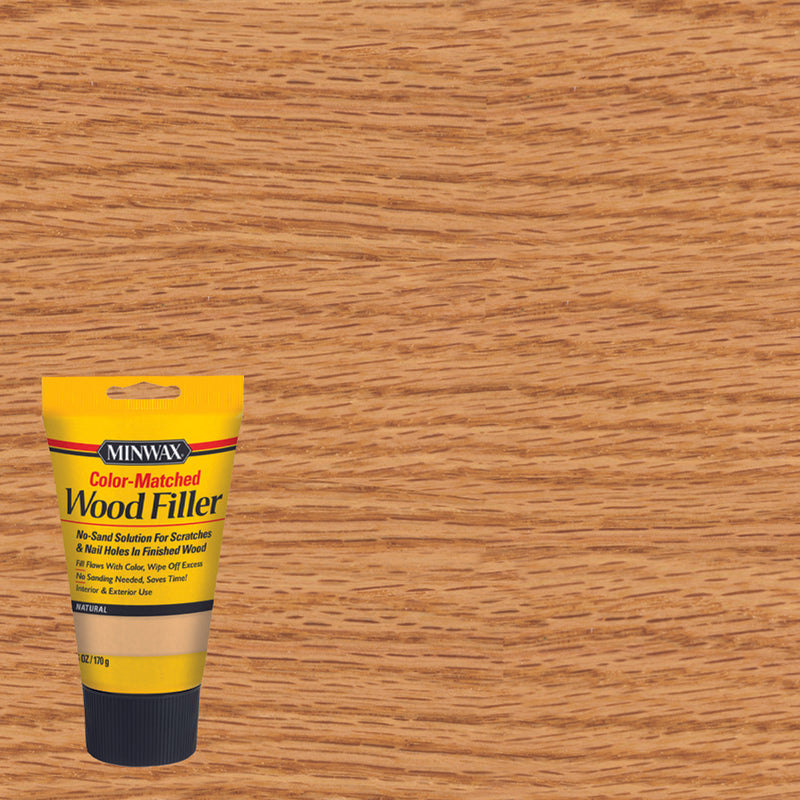 MINWAX, Minwax Color-Matched Natural Wood Filler 6 oz