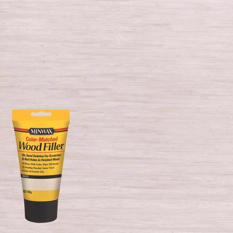 MINWAX, Minwax Color-Matched White Wood Filler 6 oz