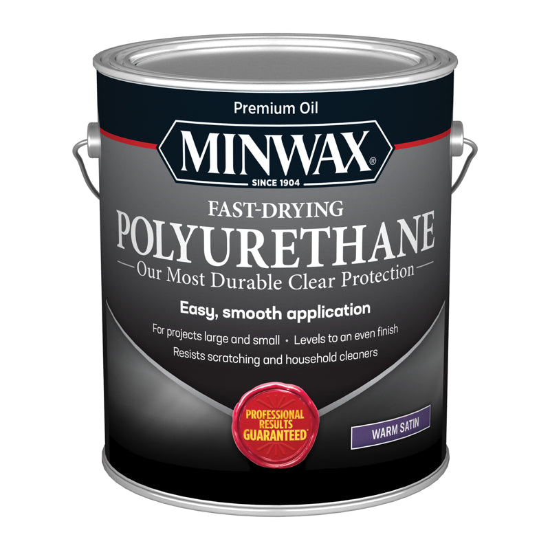 MINWAX, Minwax Fast-Drying Polyurethane Satin Clear Oil-Based Fast-Drying Polyurethane 1 gal (Pack of 2)