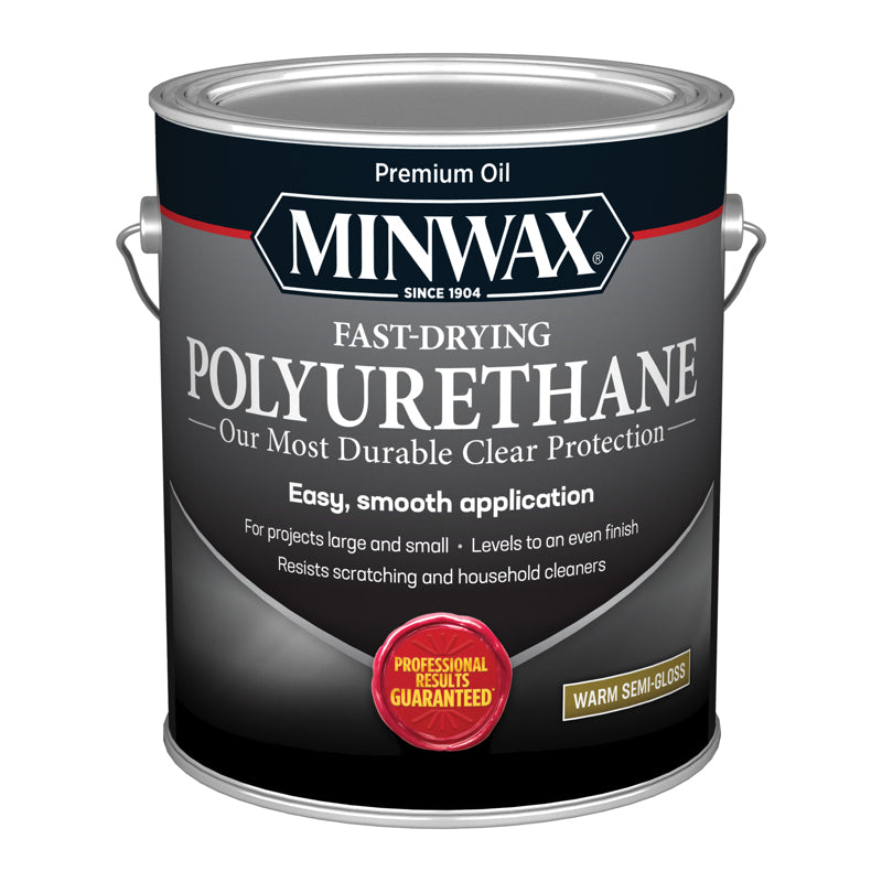 MINWAX, Minwax Fast-Drying Polyurethane Semi-Gloss Clear Oil-Based Fast-Drying Polyurethane 1 gal (Pack of 2)