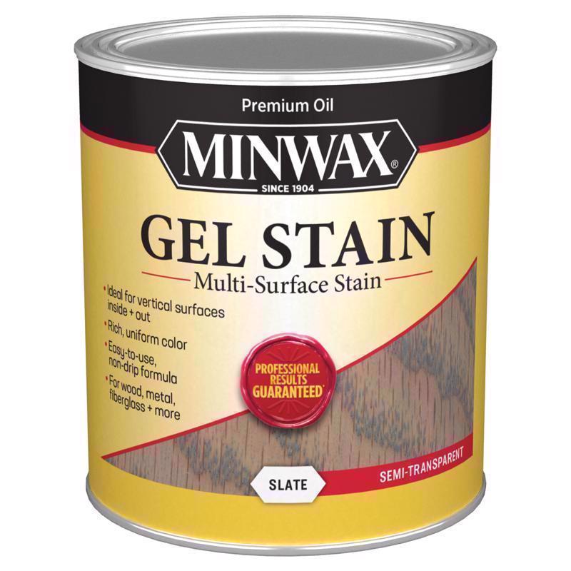 MINWAX, Minwax Gel Stain Semi-Transparent Slate Oil-Based Gel Stain 1 qt (Pack of 4)