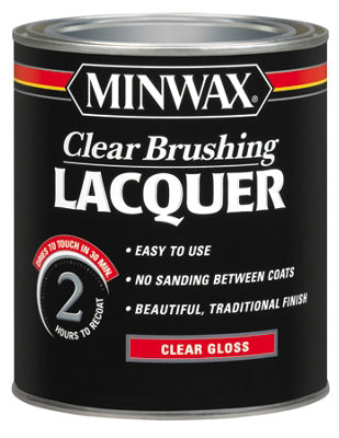MINWAX, Minwax Gloss Clear Brushing Lacquer 1 qt. (Pack of 4)