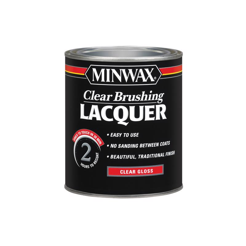 MINWAX, Minwax Gloss Clear Brushing Lacquer 1 qt