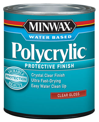 MINWAX, Minwax Gloss Clear Polycrylic 0.5 pt. (Pack of 4)