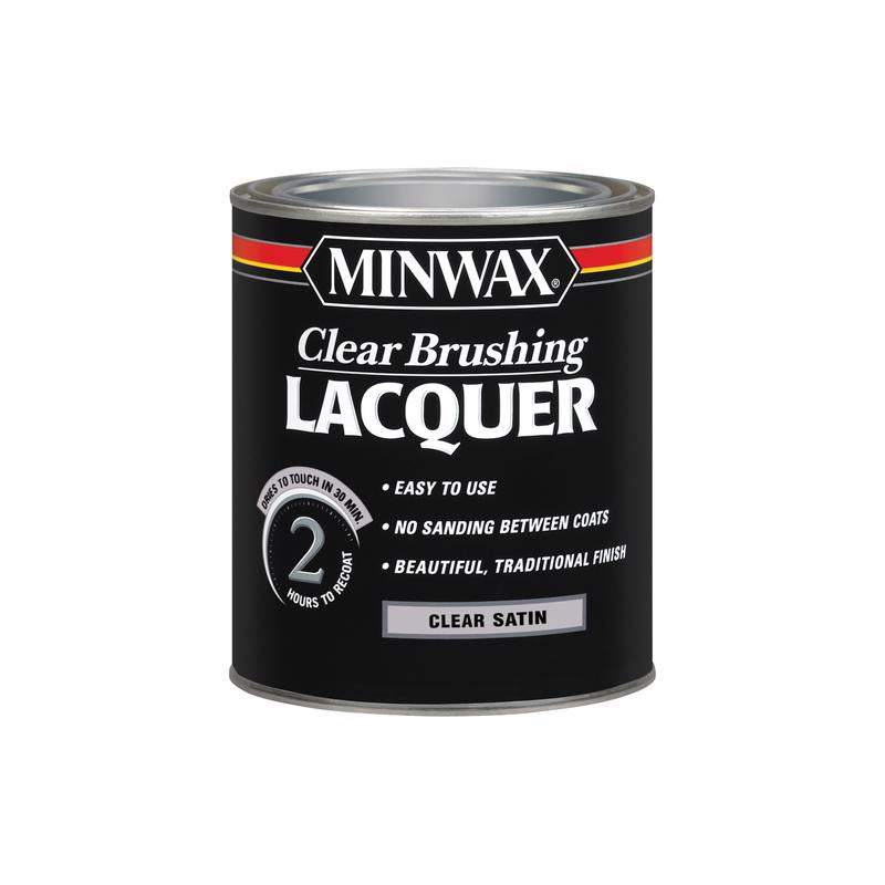 MINWAX, Minwax Satin Clear Oil-Based Brushing Lacquer 1 qt