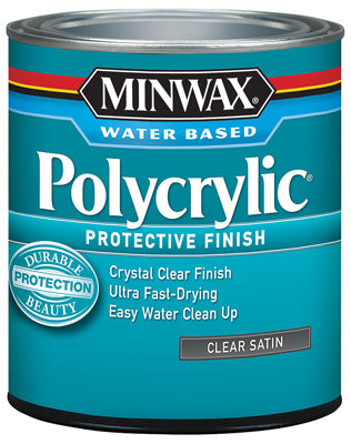 MINWAX, Minwax Satin Clear Polycrylic 0.5 Pt. (Pack Of 4)