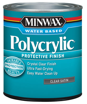 MINWAX, Minwax Satin Clear Polycrylic 1 Qt. (Pack Of 4)