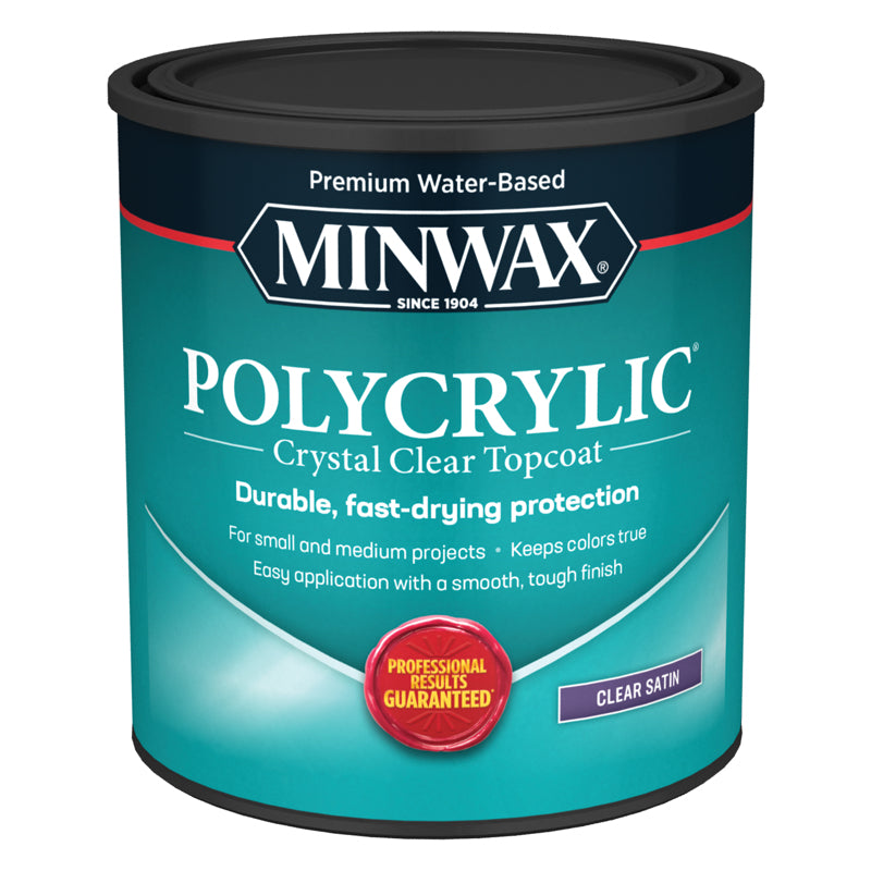 MINWAX, Minwax Satin Clear Polycrylic 1 Qt. (Pack Of 4)