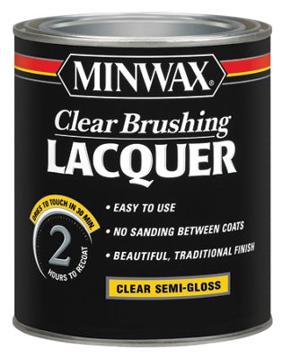 MINWAX, Minwax Semi-Gloss Clear Oil-Based Brushing Lacquer 1 qt