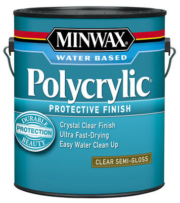 MINWAX, Minwax Semi-Gloss Clear Polycrylic 1 gal. (Pack of 2)