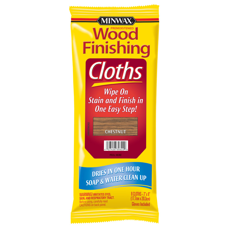 MINWAX, Minwax Semi-Transparent Chestnut Water-Based Acrylic Wiping Stain and Finish (Pack of 6)