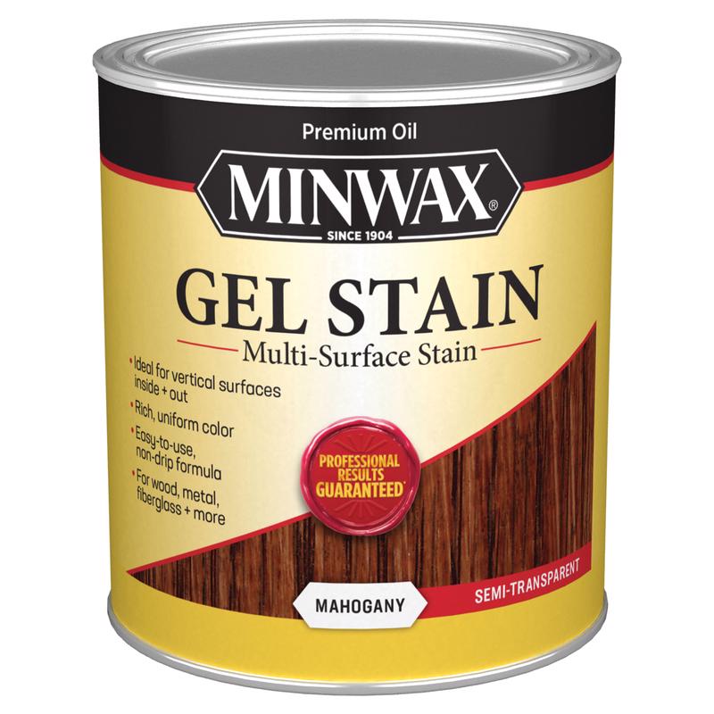 MINWAX, Minwax Semi-Transparent Mahogany Oil-Based Gel Stain 1 qt