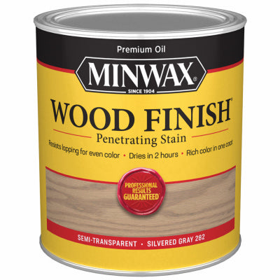 MINWAX, Minwax Silvered Grey Semi-Transparent Oil-Based Wood Stain 1 qt. (Pack of 4)