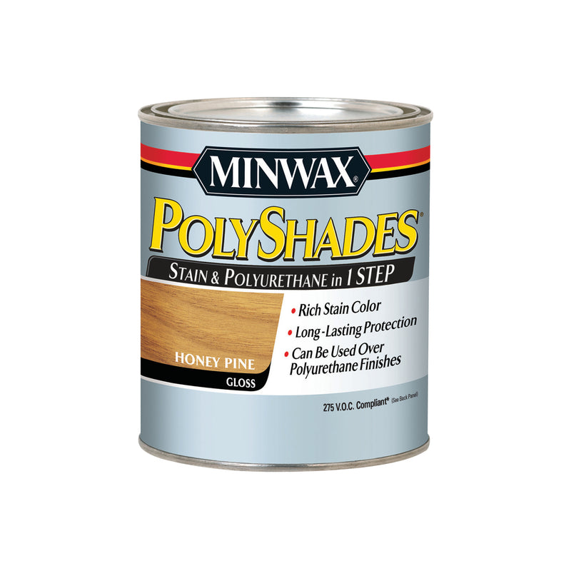 MINWAX, Minwax Stain And Polyurethane Finish Gloss Honey Pine 1 Qt (Case of 4)