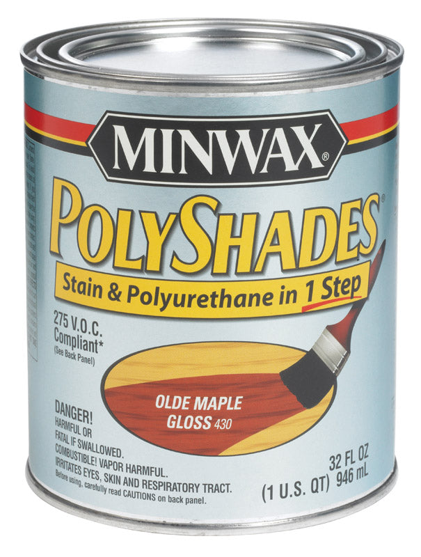 MINWAX, Minwax Stain And Polyurethane Finish Gloss Olde Maple 1 Qt