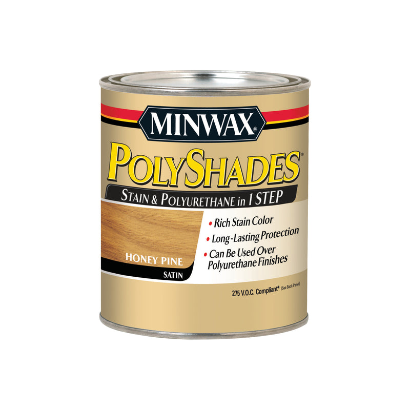 MINWAX, Minwax Stain And Polyurethane Finish Satin Honey Pine 1 Qt