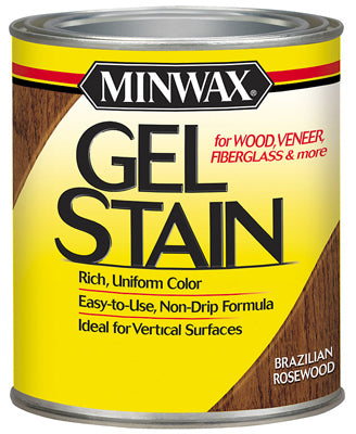 MINWAX, Minwax Transparent Low Luster Brazilian Rosewood Oil-Based Gel Stain 0.5 Pt.