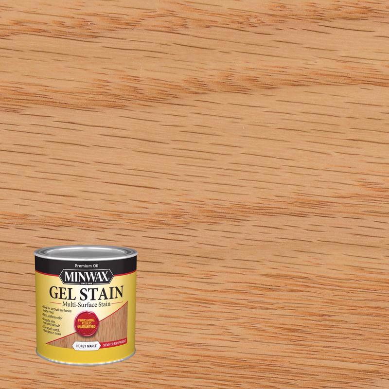 MINWAX, Minwax Transparent Low Luster Honey Maple Oil-Based Oil Gel Stain 0.5 Pt.