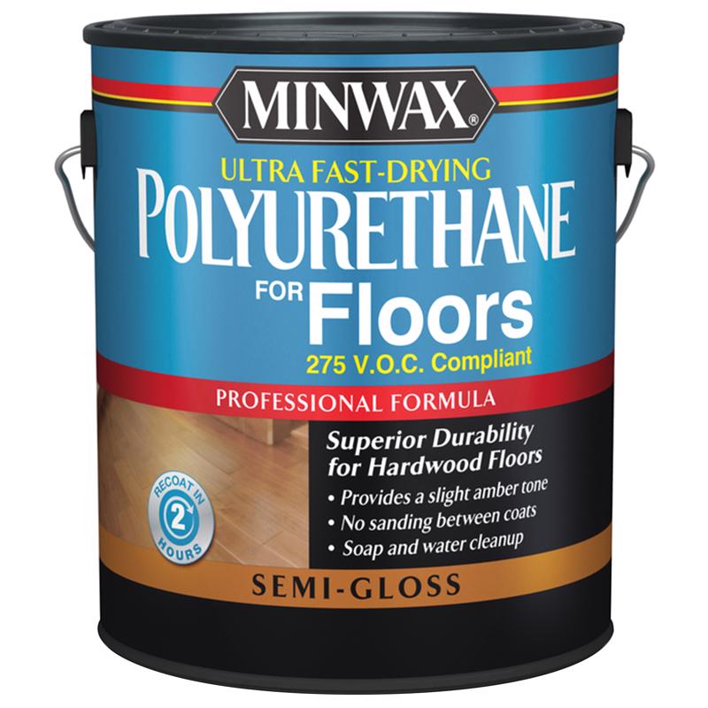 MINWAX, Minwax Ultra Semi-Gloss Clear Water-Based Fast-Drying Polyurethane 1 gal (Pack of 2)