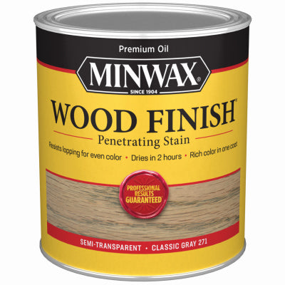 MINWAX, Minwax Wood Finish Semi-Transparent Classic Gray Oil-Based Oil Wood Stain 1 qt. (Pack of 4)