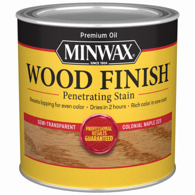 MINWAX, Minwax Wood Finish Semi-Transparent Colonial Maple Oil-Based Wood Stain 0.5 pt. (Pack of 4)